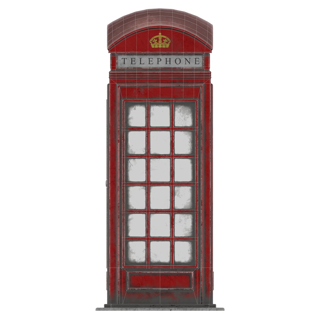 3D Red Telephone Box Model - TurboSquid 2144594