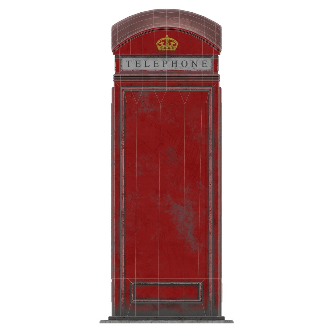 3D Red Telephone Box Model - TurboSquid 2144594