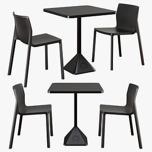 Kristalia TNP tableLP chair 3D model
