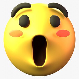 3D Face Amazed 3D Emoji