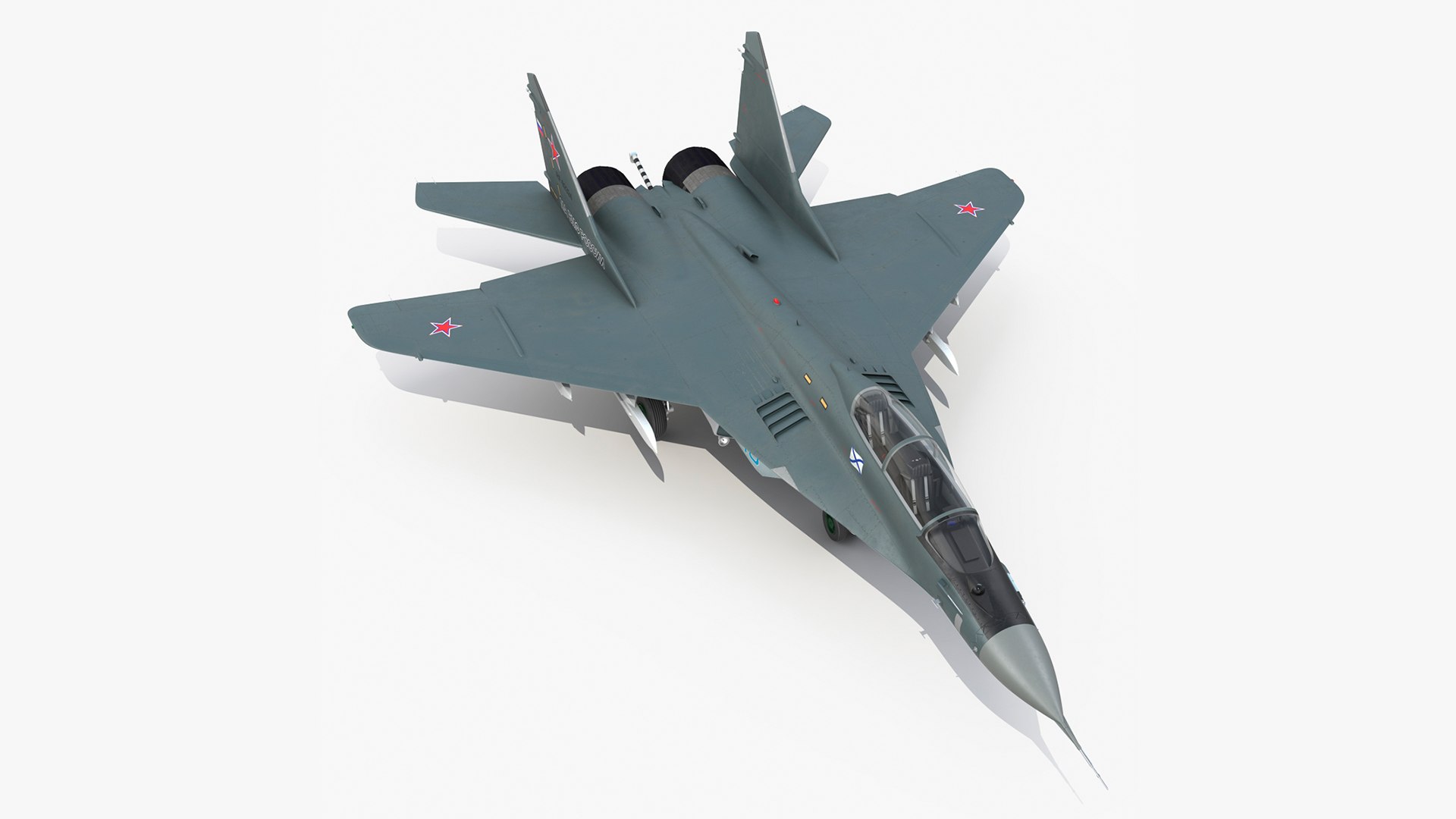 MiG 29 KUBR Russian Tandem Fighter Aircraft 3D model preview