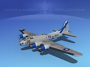 b-17 hp boeing flying fortress 3d obj