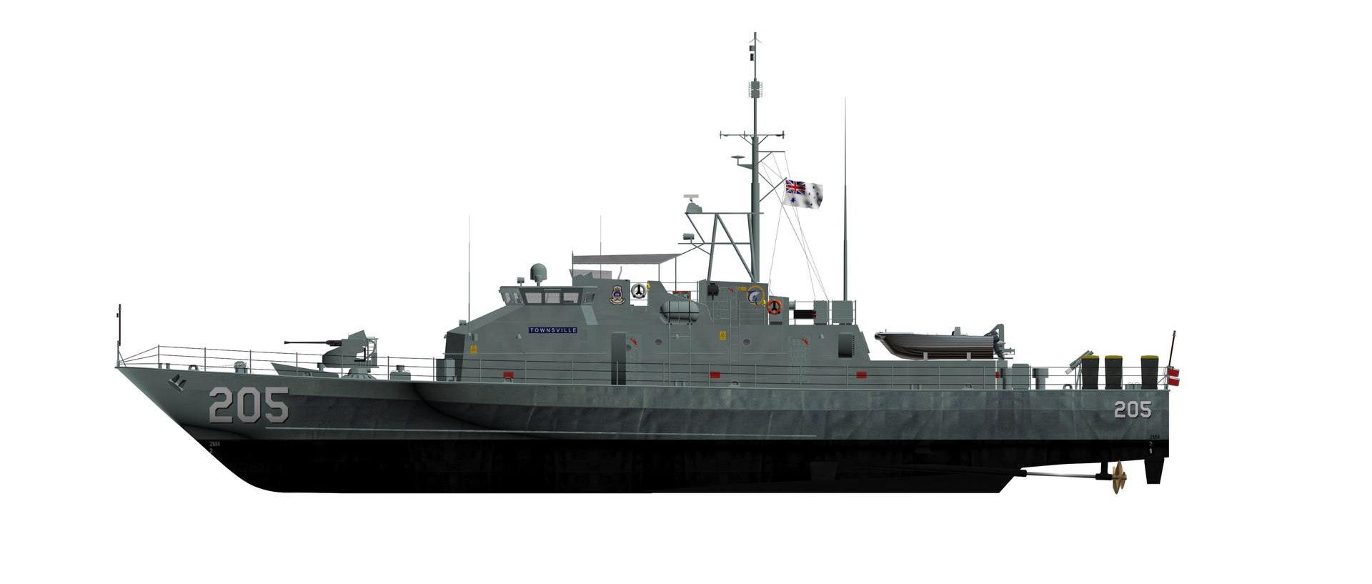 Fremantle Class Patrol Boat HMAS Townsville Model TurboSquid 2039767