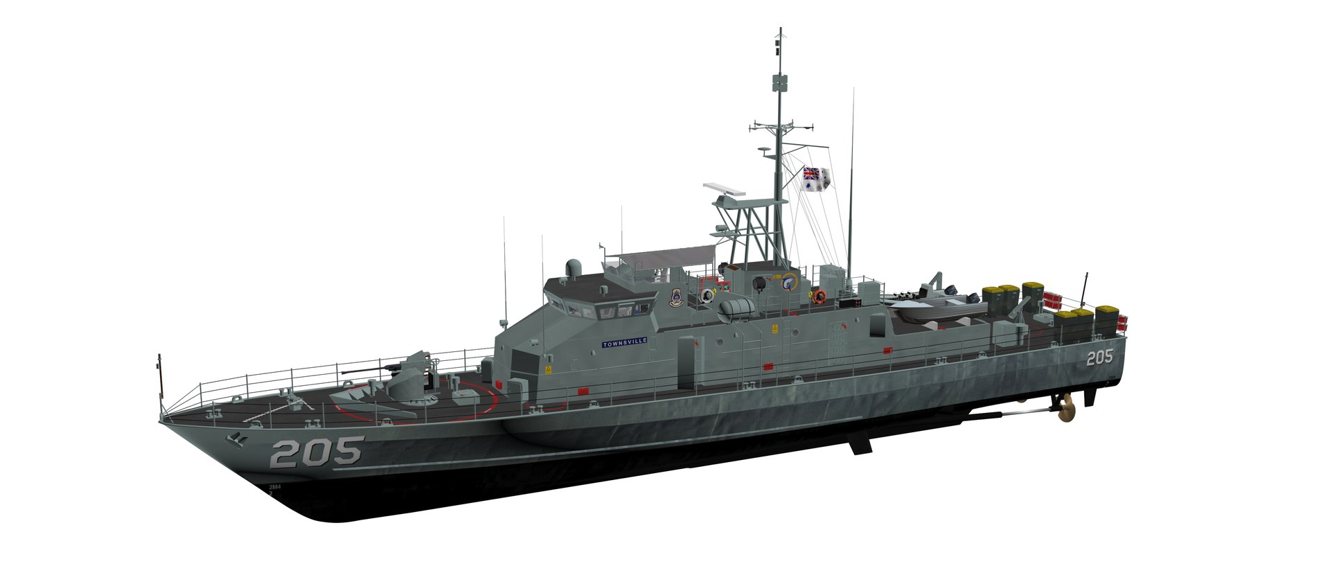 Fremantle Class Patrol Boat HMAS Townsville Model TurboSquid 2039767