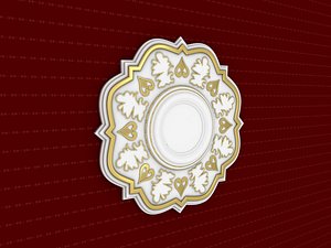 rosette decorative molding 3D
