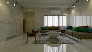 Modern Living Room 3D Model