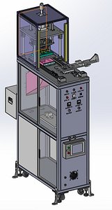 Hot Melt Punching Machine for Injection Molded Parts 3D CAD Model