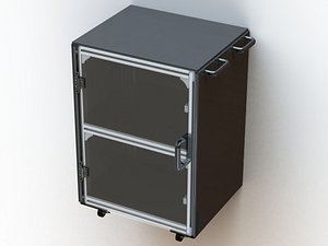 Industrial Aluminum Trolley - Enclosed 3D model
