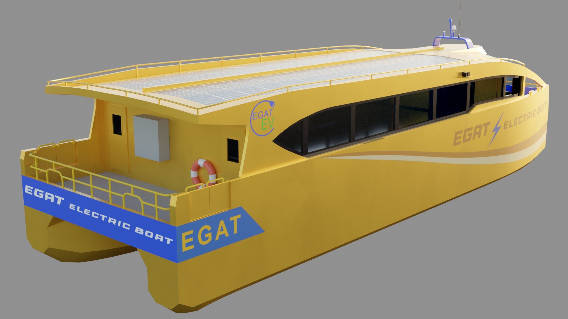 3D Electric river boat model TurboSquid 1965218