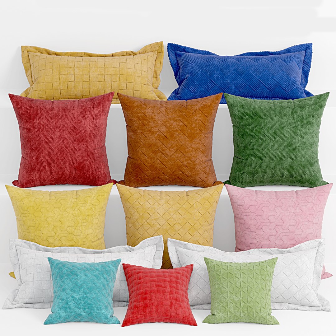 Decorative pillows set 100 3D model TurboSquid 1933733