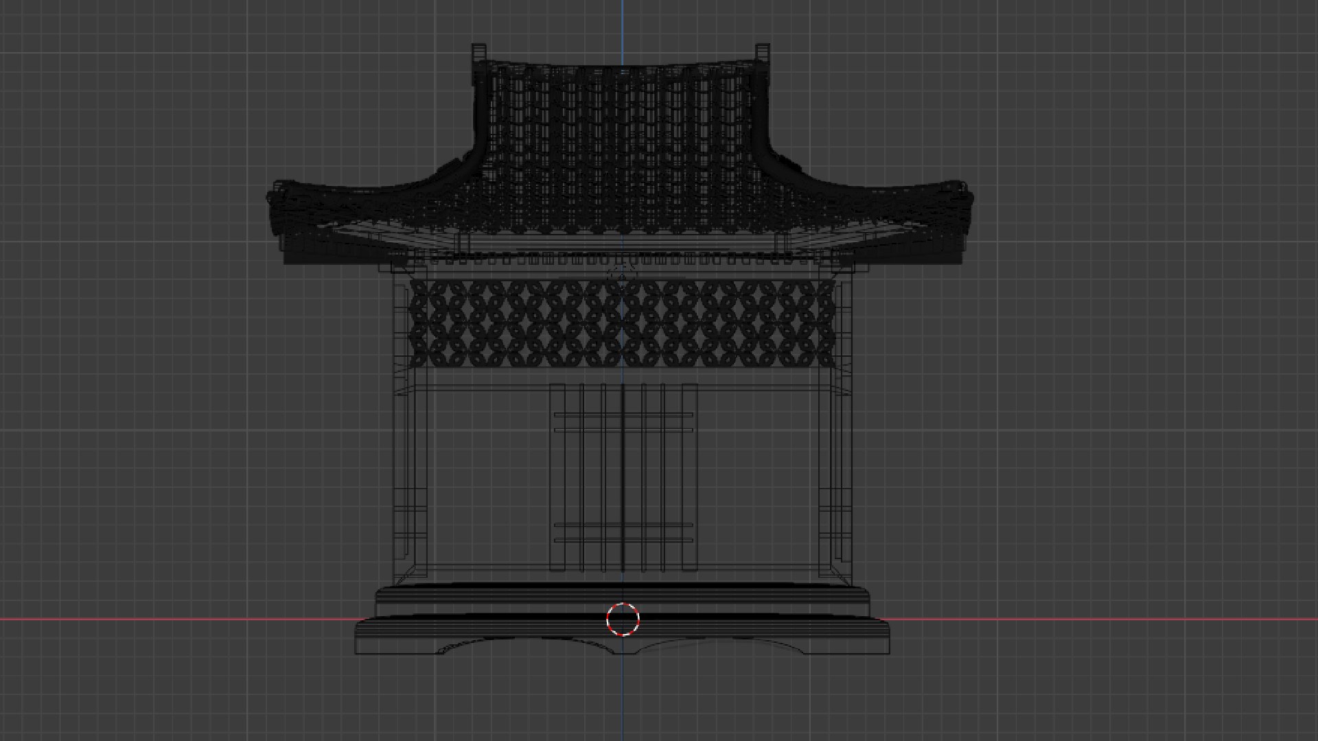 Carved Wood Lamp Japanese Building Architecture Low-poly 3D Model 3D ...