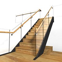 Glass & Wood Staircase