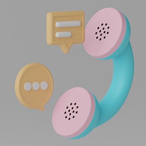 Cartoon Telephone Voice Message Icon