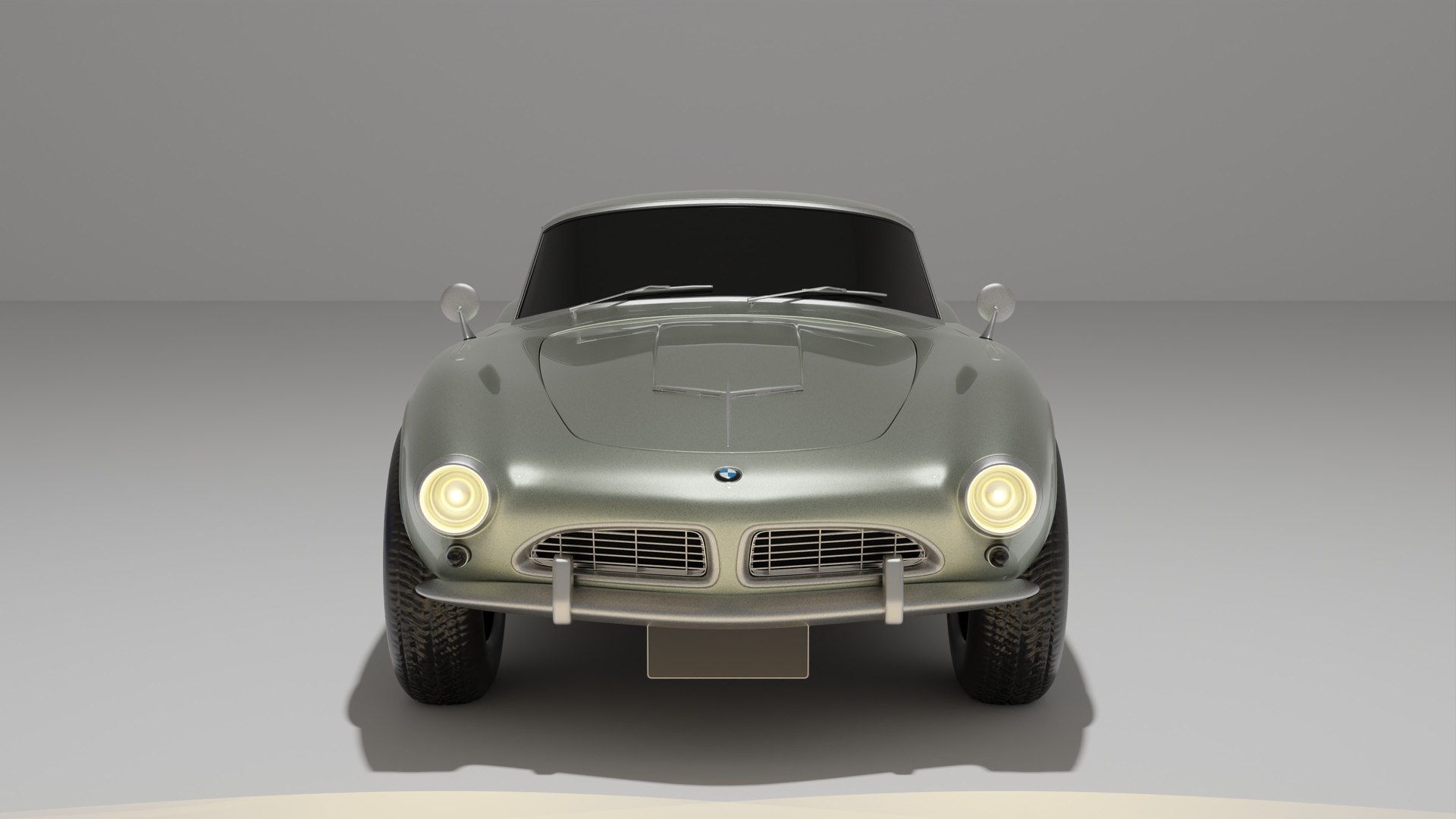 3D model BMW 507 grey - TurboSquid 2150247