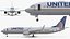 Boeing 737-900 de United Airlines avec cabine et portes, modélisé pour Maya