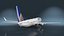 Boeing 737-900 de United Airlines avec cabine et portes, modélisé pour Maya