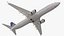 Boeing 737-900 de United Airlines avec cabine et portes, modélisé pour Maya