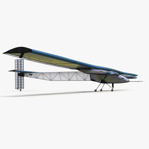 Solar Cargo Airplane Blue 3D