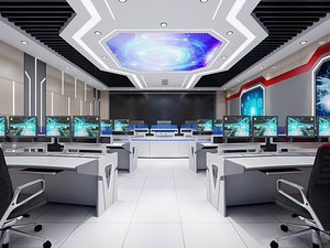 3D Modern Control Room Command Center model