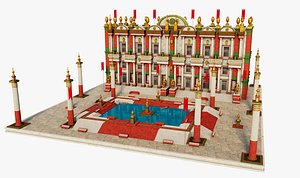 Fantasy Ephesus Library 3D