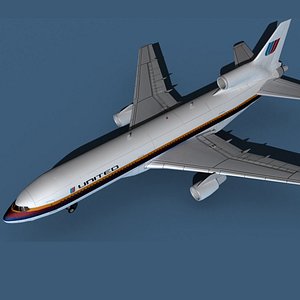 3D Lockheed L-1011-50 United Airlines