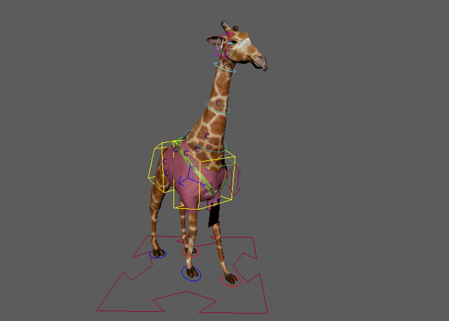 3D Model Rigged Giraffe - TurboSquid 1256098