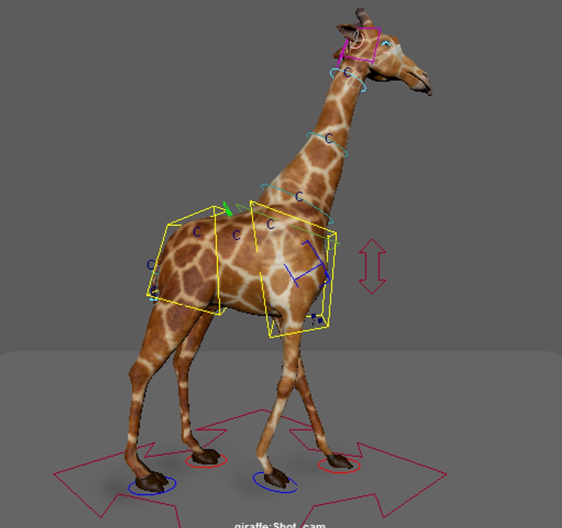 3D Model Rigged Giraffe - TurboSquid 1256098