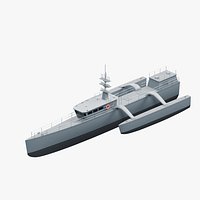 Sea Hunter USV Autonomous Trimaran