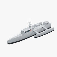 Sea Hunter USV Autonomous Trimaran