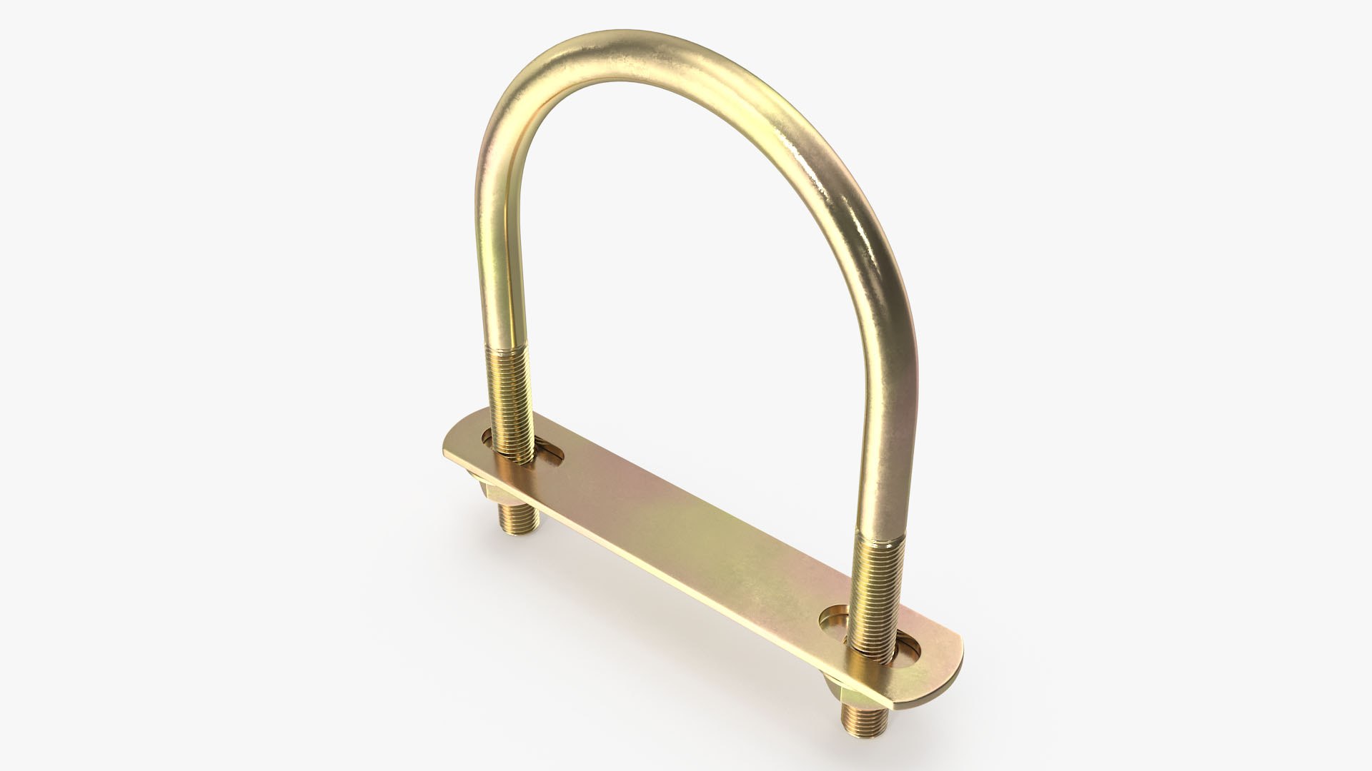 U-Shaped Bracket Brass 3D model preview
