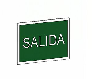 3D model Evacuation signs