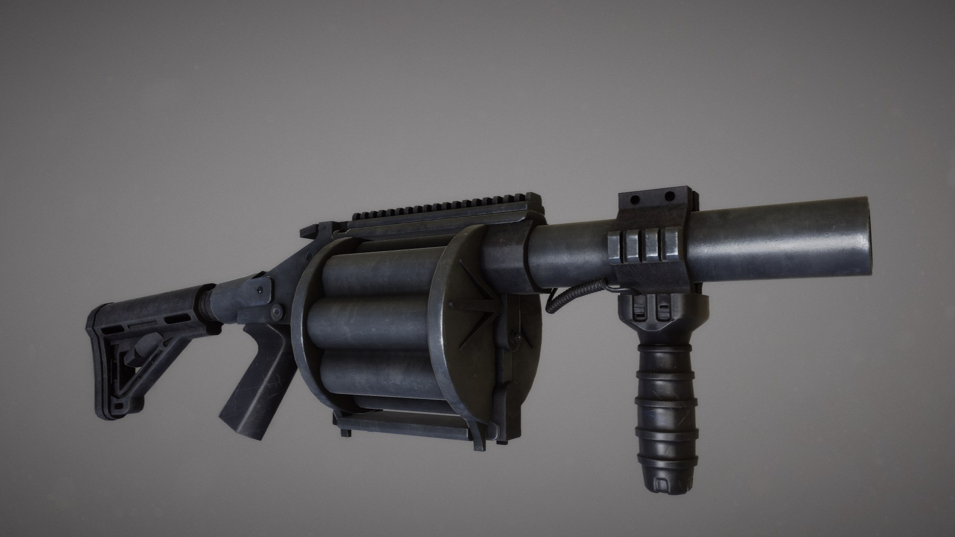 M32 Grenade Launcher 3d Model