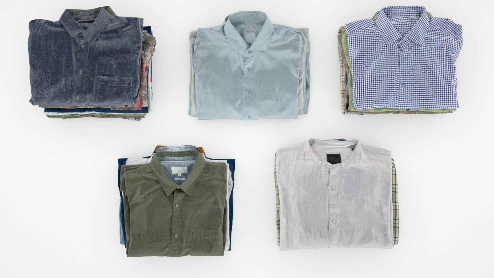 Pile Or Stack Of Folded Shirts Polo Generic Casual Wardrobe Clothing ...