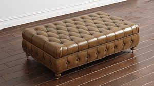 3D Vintage Ottoman