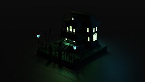 The Haunted House - Abandoned Graveyard - No Texture 3D model
