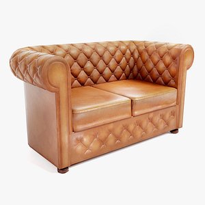 armchairB used leather az9 3D model
