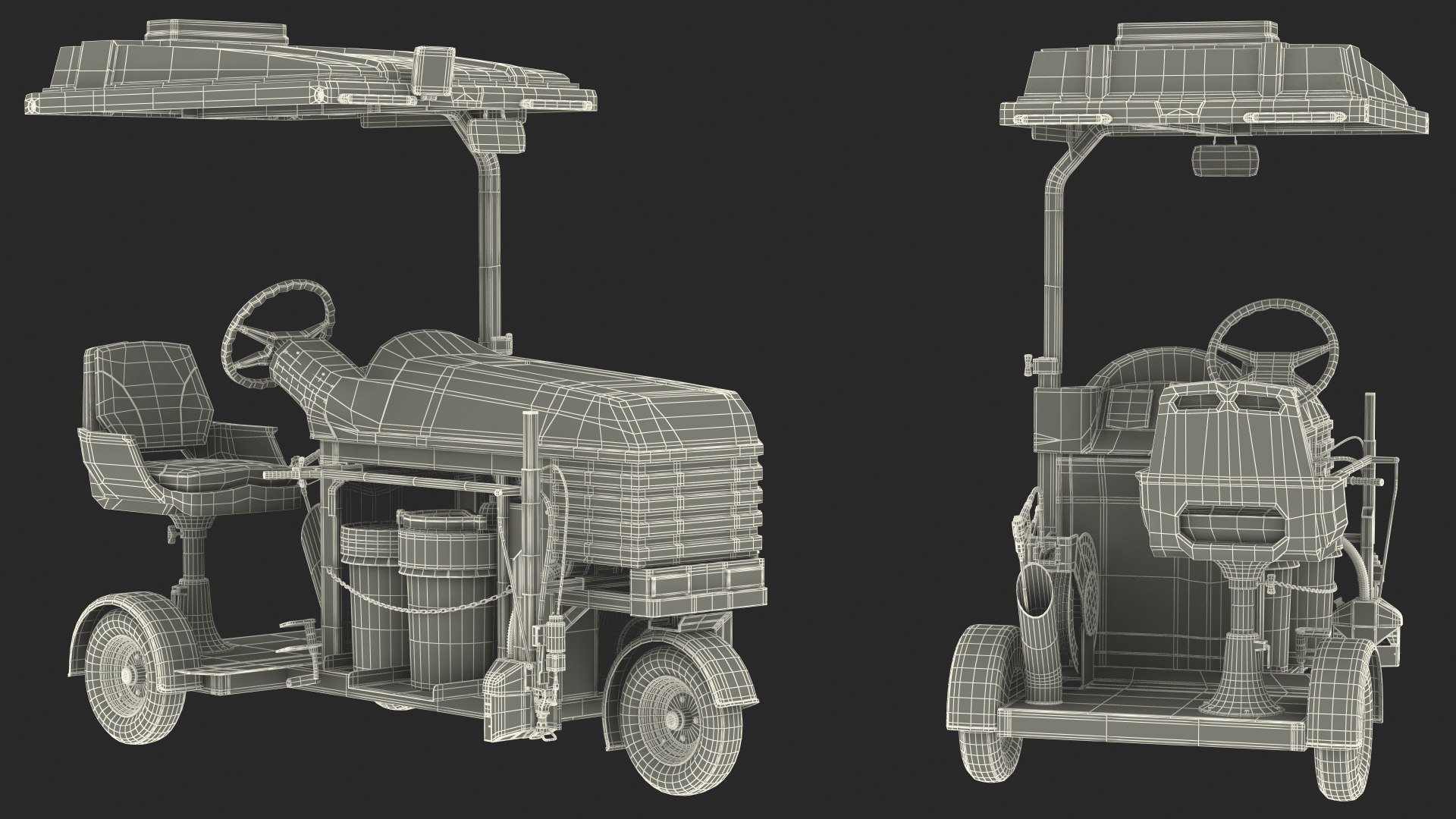 Road Line Marking Machines Collection Model - TurboSquid 2205659
