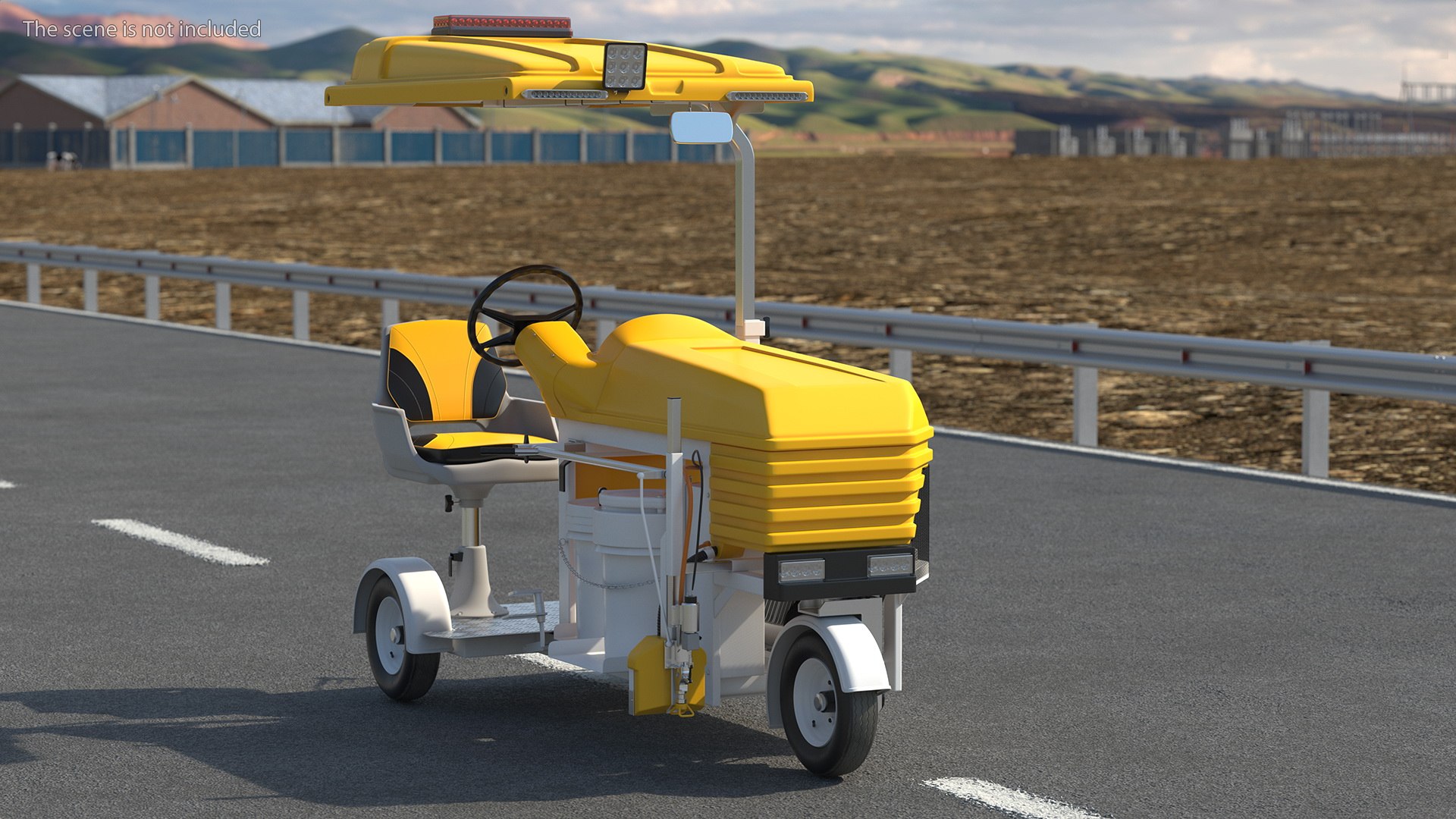 Road Line Marking Machines Collection Model - TurboSquid 2205659