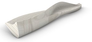 3D parametric seating bench model