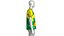 Men Brazil Geometric Pattern Soccer Jersey 3D
