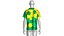 Men Brazil Geometric Pattern Soccer Jersey 3D