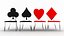 Stół do pokera z krzesłami Spades Clubs Hearts Diamonds Design