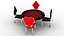 Stół do pokera z krzesłami Spades Clubs Hearts Diamonds Design