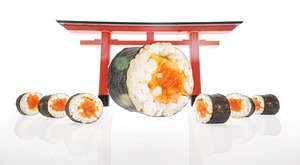 Hosomaki realistic sushi set 3D model