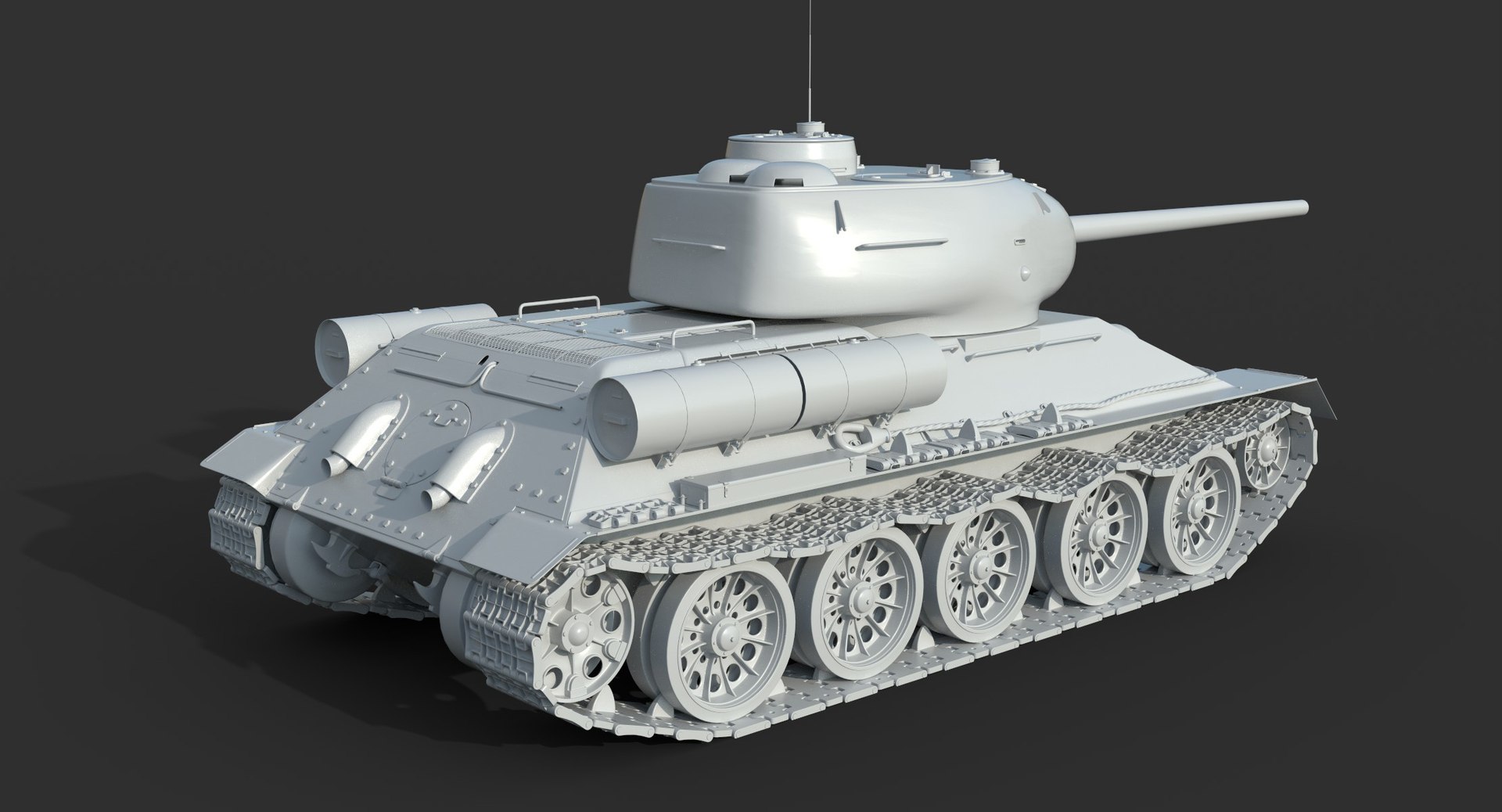 Soviet Tank T-34-85 Green 3D Model - TurboSquid 1365671