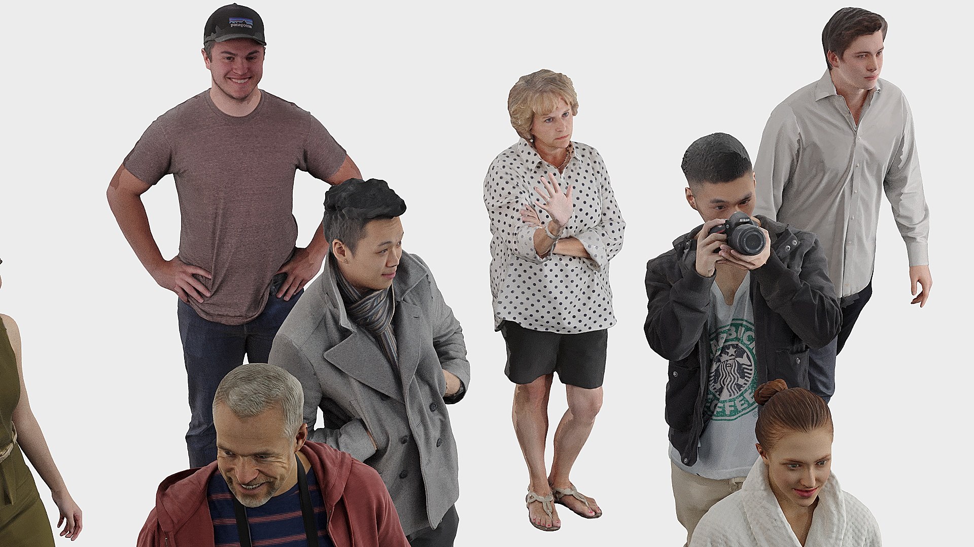 3D A Collection Of People In Random Poses X20 - TurboSquid 2415689