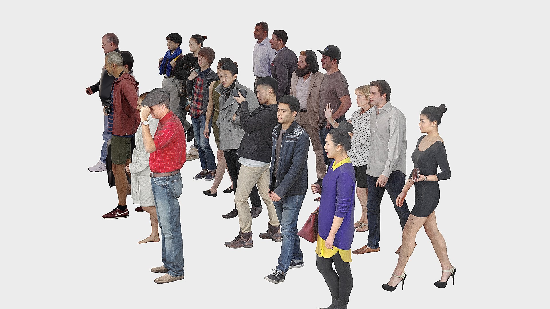 3D A Collection Of People In Random Poses X20 - TurboSquid 2415689