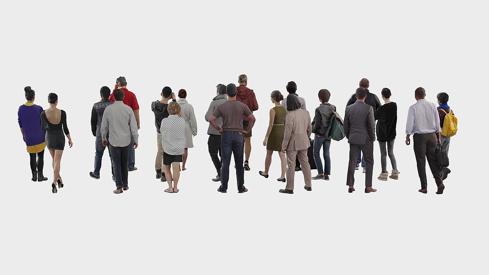 3D A Collection Of People In Random Poses X20 - TurboSquid 2415689