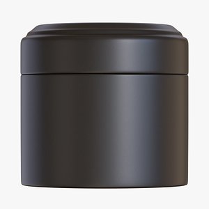 Black Cosmetic Jar 06