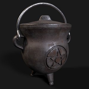 3D Witch s cauldron PBR low-poly game ready Low-poly 3D model model
